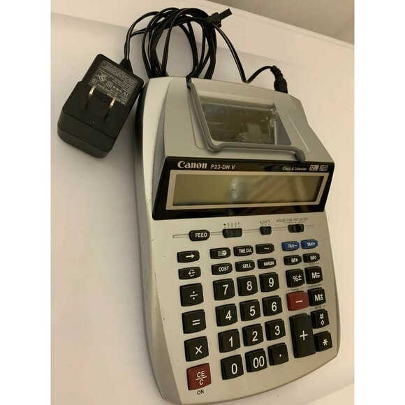 CANON P23-DHV 12-DIGIT CALCULATOR 2-COLOR PRINT GENTLY USED - Picture 3 of 6
